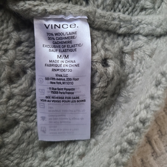 Vince Crochet Knit Sage Women's Top Size M - Picture 7 of 8